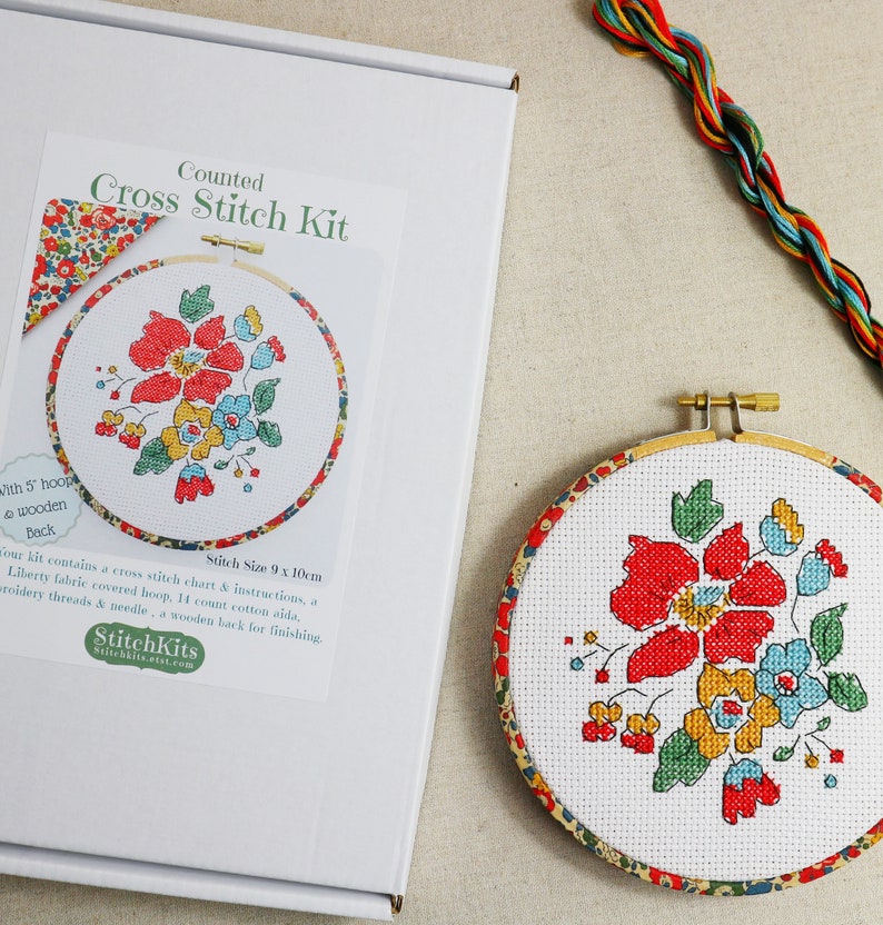 Cross Stitch Wall Hanging Kit. 5 Inch Embroidery Hoop Wall Etsy