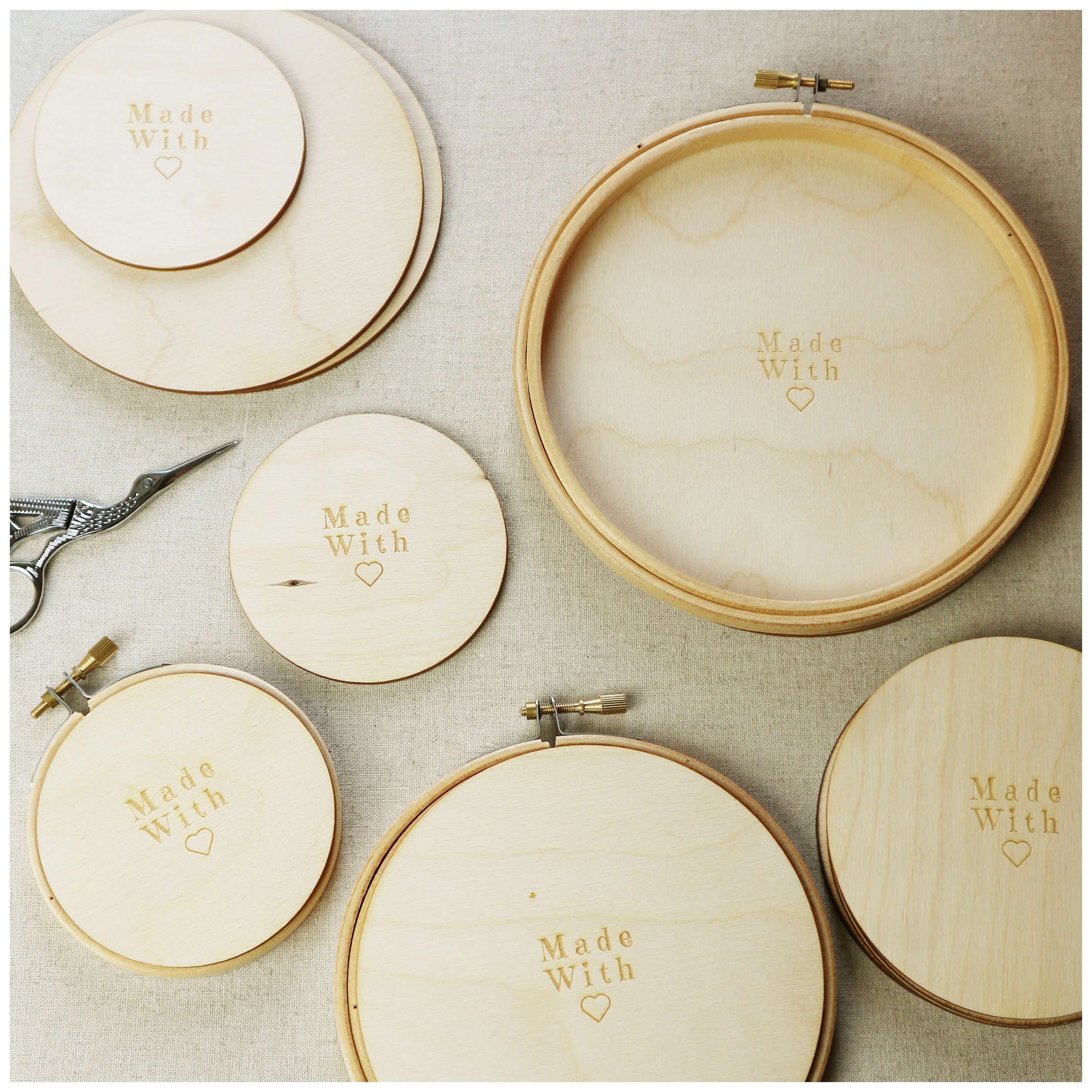 3 inch Wooden Embroidery Hoop Backs