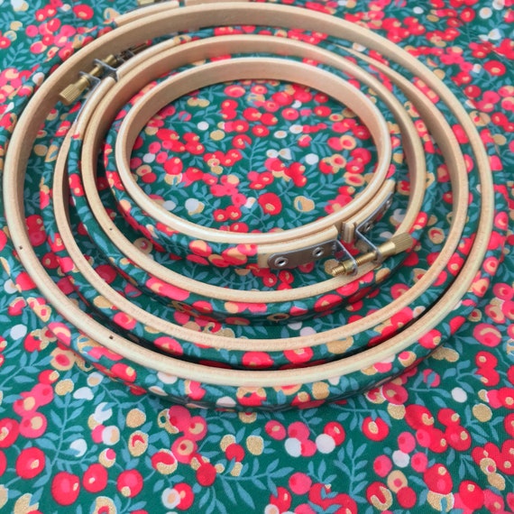 Large Embroidery Hoop, 10 and 12 Inch. Libertys of London, Fabric
