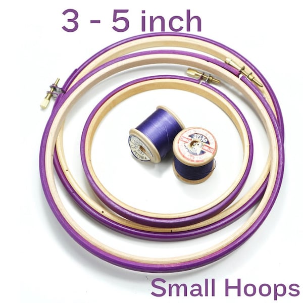Colorful Embroidery Hoop - 12cm Purple main image 1