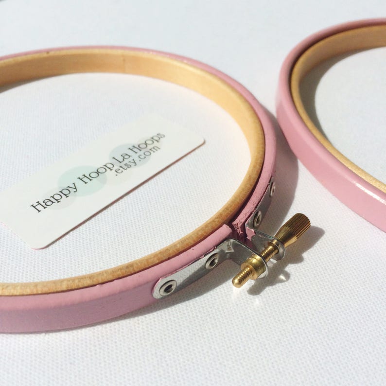 Small pink embroidery hoop 34 and 5 inch hoops coloured  etsy Small pink embroidery hoop 34 and 5 inch hoops coloured  etsy