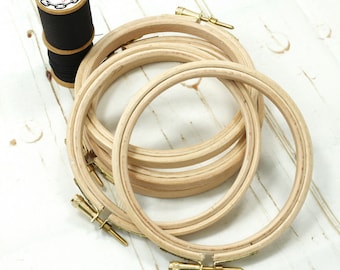 Aros Madera 4 A 12 Pulgadas Aro De Bordado De Madera Elbesee Para Punto De Cruz - Tamaños De 4 A 12 Pulgadas, Redondo, Fabricado En Reino Unido Marco Punto De Cruz Redondo