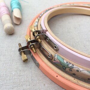 Large Baby Pink Embroidery Hoop. 10 Inch and 12 Inch Embroidery Hoops ...
