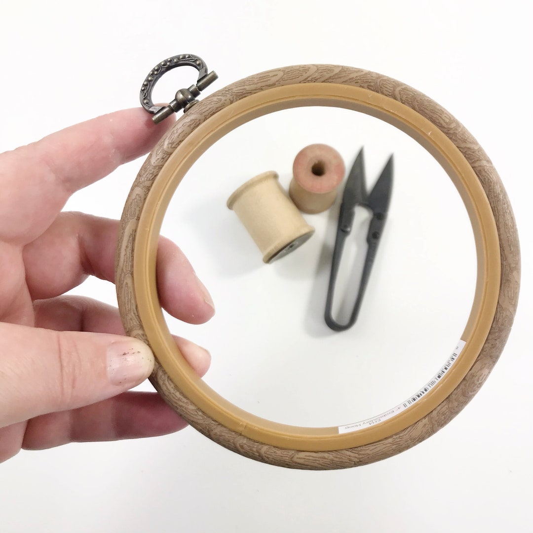 Two 3 Inch Retro Flexi Embroidery Hoops. Round Plastic Etsy UK