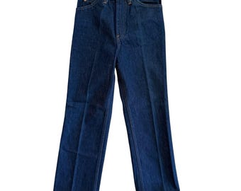 VTG 70s Levi's Juniors 7 High Rise California Straight Blue Denim Orange Tab USA