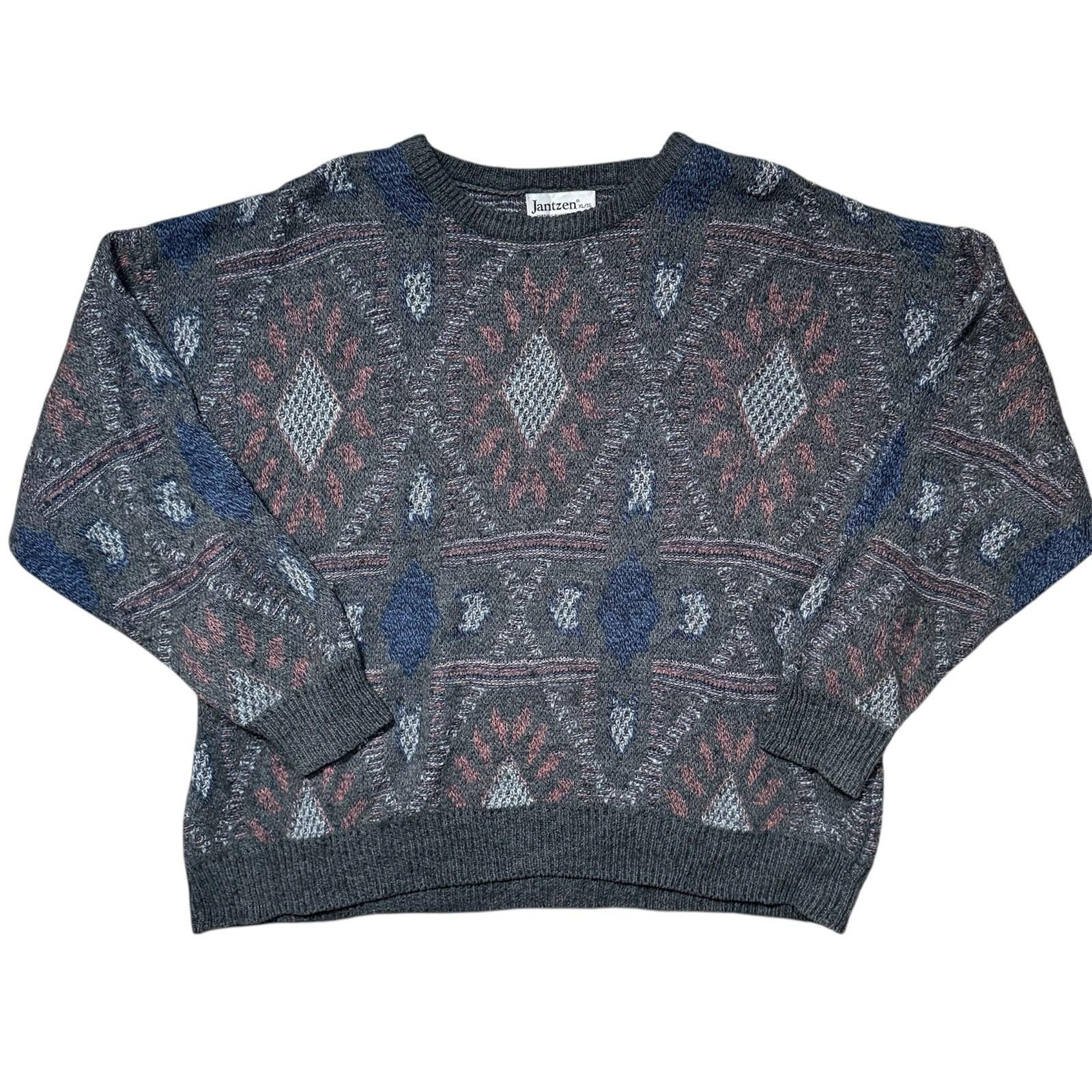 Vintage Jantzen Aztec Sweater Mens XL, Chunky Knit Southwestern - Etsy