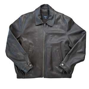 Brooks Brothers Leather Jacket - Etsy
