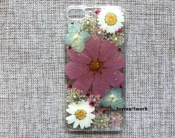 Genuine pressed dried flower iphone case - iphone crystal clear hard case