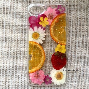 Genuine pressed dried flower Samsung / iphone case - crystal clear case