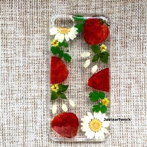 Genuine pressed dried flower Samsung / iphone case - crystal clear case
