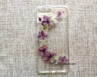 Genuine pressed dried flower Samsung / iphone case - crystal clear hard case