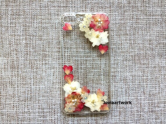 Pressé De Véritables Fleurs Séchées Samsung Coque Iphone Coque De Protection Cristal Clair