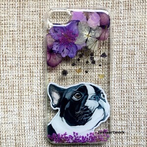 Genuine pressed dried flower Samsung / iphone case - crystal clear case