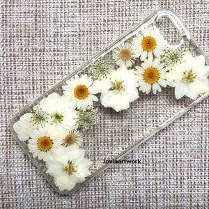 Genuine pressed dried flower Samsung / iPhone case crystal clear hard case image 2