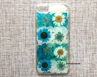 Genuine pressed dried flower iphone case - crystal clear case