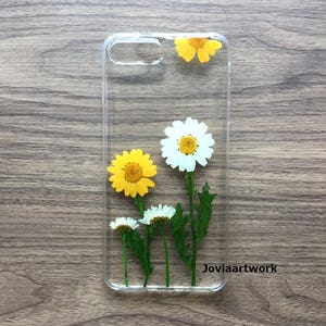 Genuine pressed dried flower iPhone case iPhone crystal clear case image 2