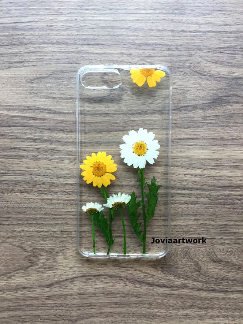 Genuine pressed dried flower iPhone case iPhone crystal clear case image 2