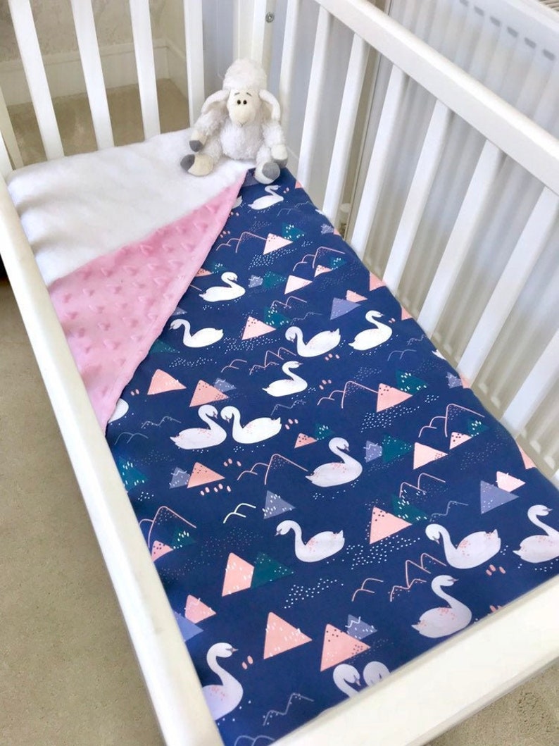 swan cot bedding