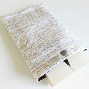 Paperback Book Cover - Book Sleeve / Pouch - Book Protective Cover - Brown Travel