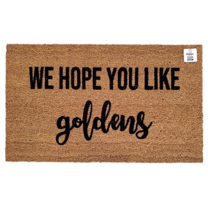 Wir hoffen Sie mögen Goldens Fußmatte | Golden Retriever Willkommen Matte | Lustiges Hundeliebhaber Geschenk | Hund Fußmatte | Haustierfreundliche Veranda Dekor | Hund Elternteil