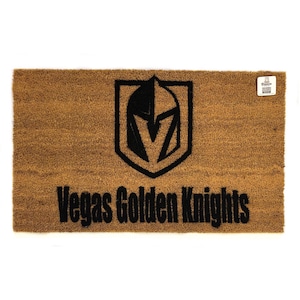 Vegas Golden Knights Doormat | NHL Hockey Fan Mat | Sports Team Front Porch Rug | Hockey Entryway Decor | Gift for Hockey Lovers |VGK Hockey