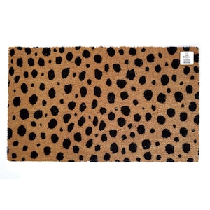 Leopard Print Doormat | Animal Print Welcome Mat | Stylish Front Porch Rug | Cheetah Print Doormat | Trendy Entryway | Housewarming Gift