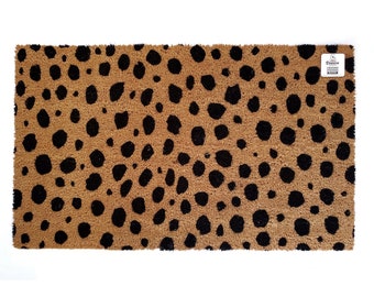 Leopard Print Doormat | Animal Print Welcome Mat | Stylish Front Porch Rug | Cheetah Print Doormat | Trendy Entryway | Housewarming Gift