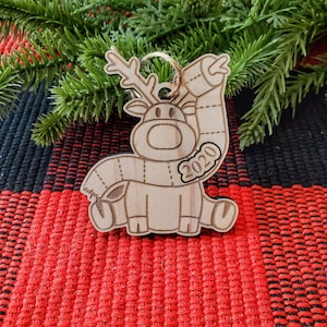 2020 ornamento di legno / Divertente 2020 / Scherzo di carta igienica / Ornamento di Natale / Divertente Ornamento di Natale / White Elephant Gift
