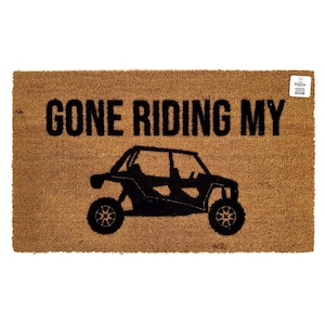 Gone Riding My RZR Doormat | UTV Welcome Mat | Funny Off-Road Rug | Razor Entry Mat | Mat for Razor Lovers | RZR silhouette | Outdoor Gift