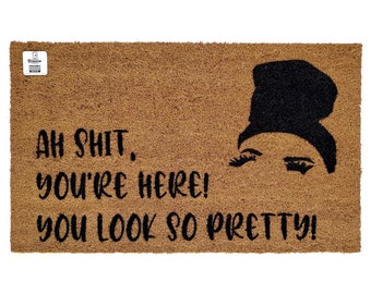 Rosa TikTok Inspired Doormat | Funny Welcome Mat | Viral Meme| TikTok Humor Front Porch Decor | Unique Gift for Friends | You look so pretty