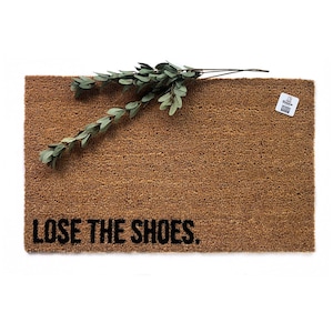 Paillasson Perdez vos chaussures | Tapis de bienvenue drôle sans chaussures | Tapis de porte d&#39;entrée Remove Shoes | Règlement intérieur du paillasson | Tapis d&#39;entrée fait main | Décoration de vestiaire