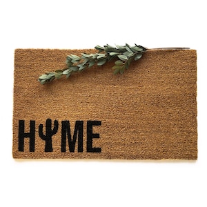 Home Doormat with Cactus | Southwestern Welcome Mat | Desert Decor Front Door Rug | Succulent Porch Mat | Housewarming Gift | Home Doormat