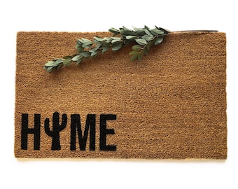 Home Doormat with Cactus | Southwestern Welcome Mat | Desert Decor Front Door Rug | Succulent Porch Mat | Housewarming Gift | Home Doormat