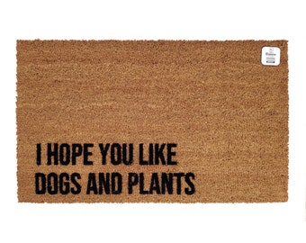 Hope You Like Plants Doormat | Funny Plant Lover Welcome Mat | Indoor Outdoor Garden Decor | Housewarming Gift | Plant Lover | Gardening