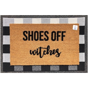 Shoes Off Witches Doormat | Funny Halloween Welcome Mat | Spooky Decor | Witchy Doormat | Halloween Entry Rug | Halloween Decor | Fall Decor