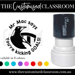 Football - Magpies | Premium Refillable Pre-inked Teacher Stamp