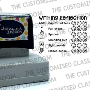 Personalised Teacher Stamp - Lower Primary Writing Checklist - Self Reflection Stamp- 50x65mm