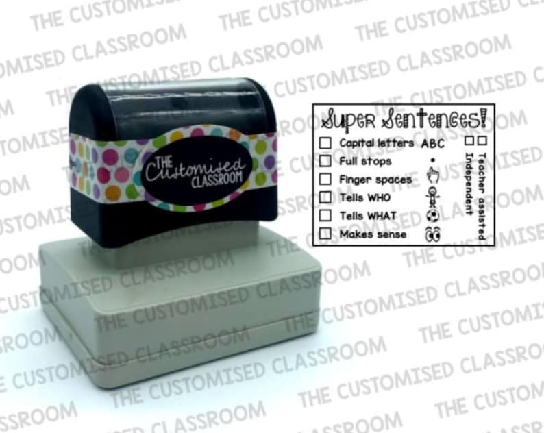 Teacher Stamp Super Sentences Writing Checklist - Etsy Australia