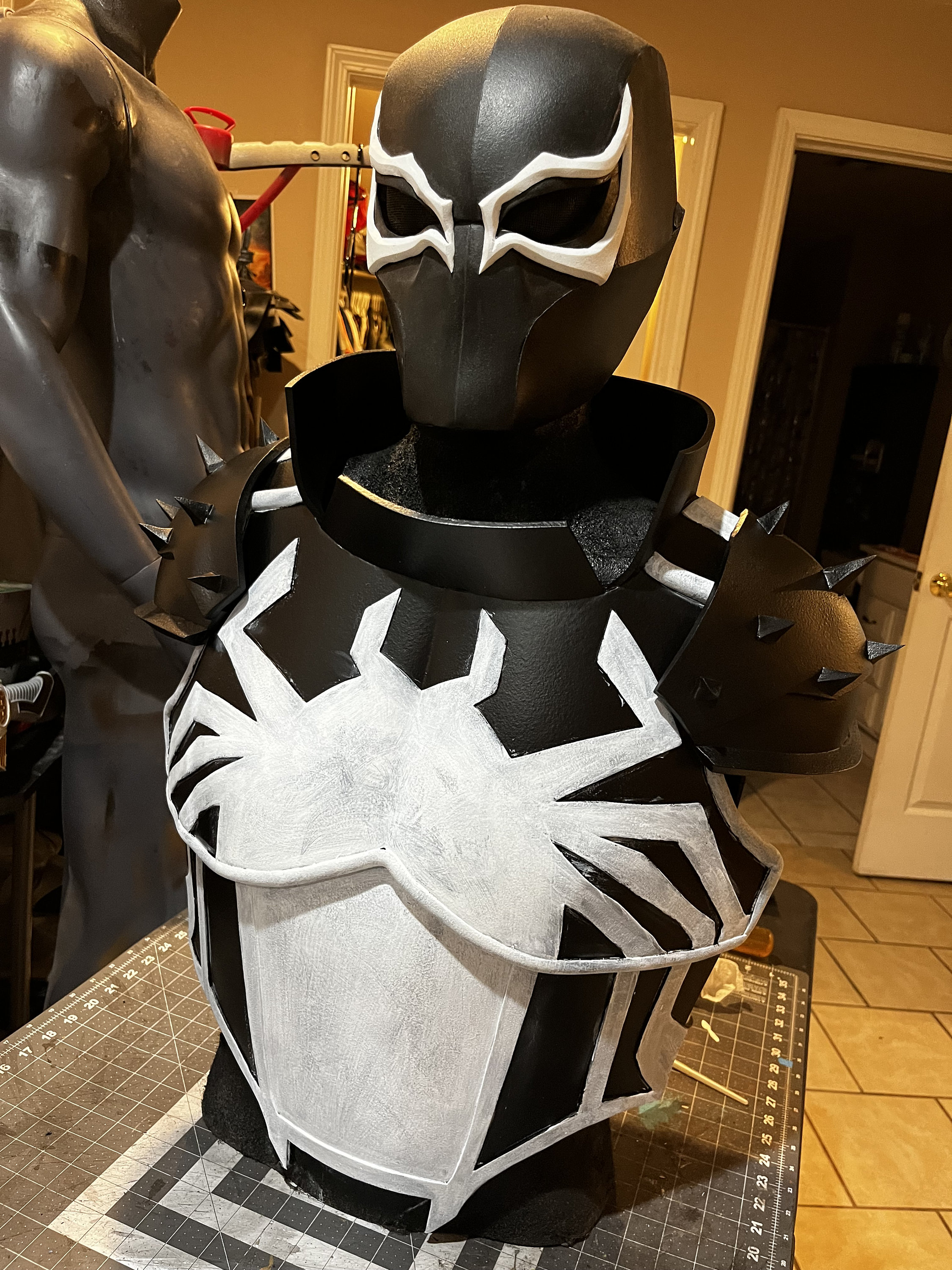 Agent Venom Chest Armor and Mask Marvel Costume Cosplay Tactical Vest 