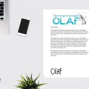 Olaf letter template