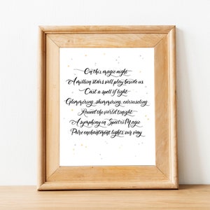 SpectroMagic Lyrics | 8x10 Printable