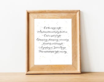 SpectroMagic Lyrics | 8x10 Printable