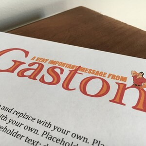 Modèle de lettre Gaston