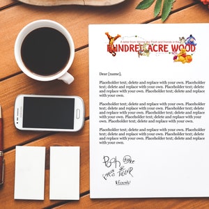 Pooh and Friends letter template