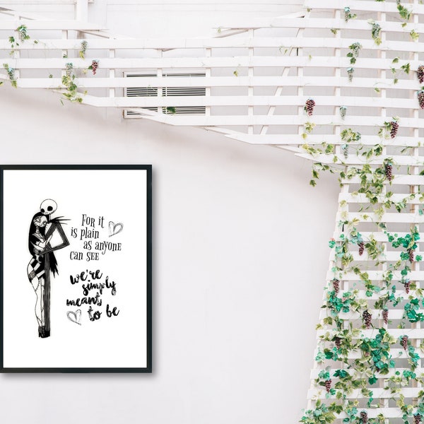 Jack and Sally Printable - Etsy