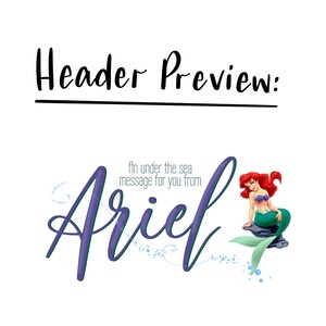 Ariel Letter Template - Etsy