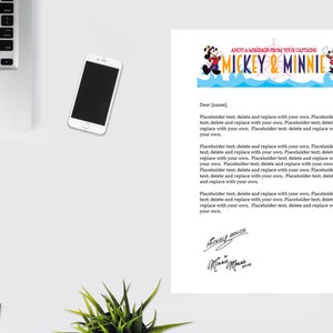 Captain Mickey and Minnie letter template