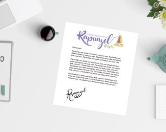 Rapunzel letter template