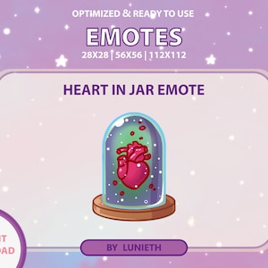 Heart Emote | Cute Twitch Emote Design | Twitch Discord Youtube | Channel Points