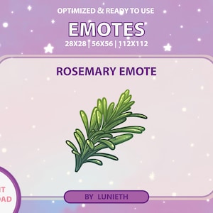 Rosmarin Emote | Süßes Twitch Emote Design | Twitch Discord Youtube | Kanalpunkte